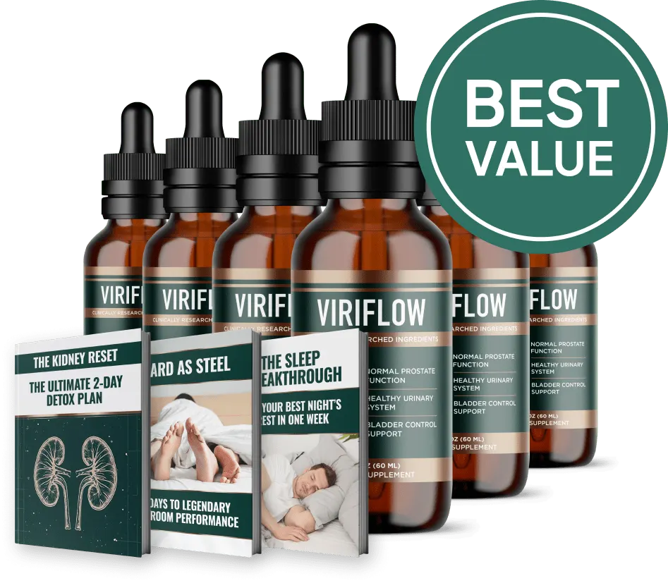 ViriFlow 6-Bottle Package — Best Value Prostate Support